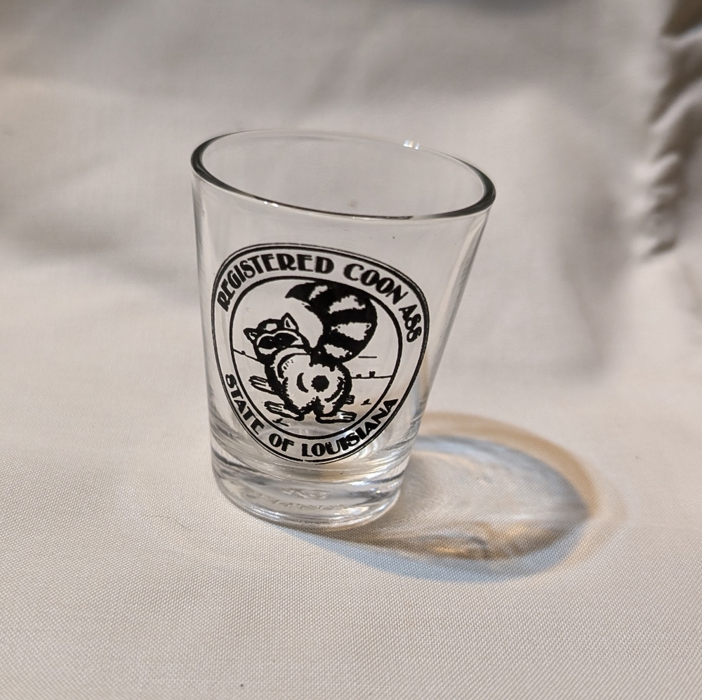 Louisiana Raccoon Shot Glass